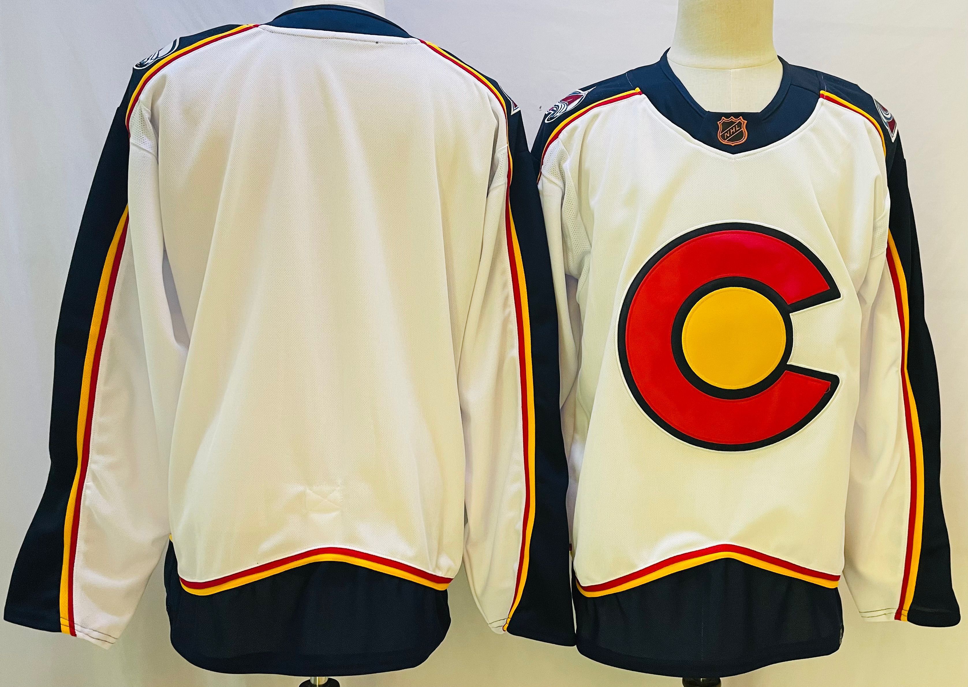 Men Colorado Avalanche Blank Cream Throwback 2022 Adidas NHL Jersey->colorado avalanche->NHL Jersey